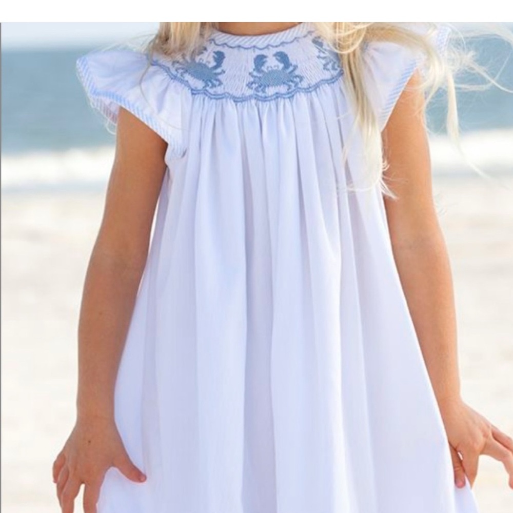 Shrimp & Grits Kids Blue Crab
Bishop Dress size 4T